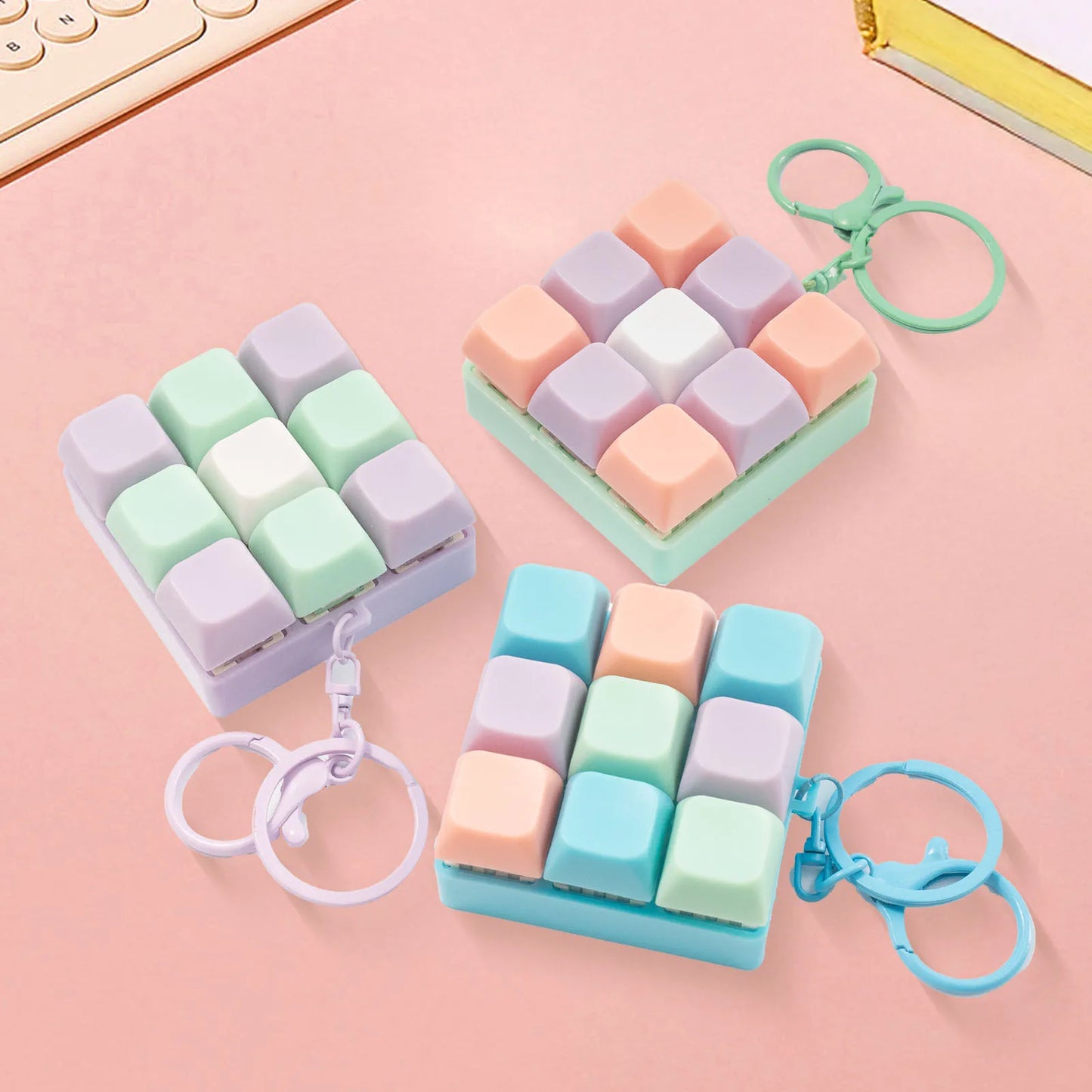 Keyboard Fidget Toy 9-Key Macaron