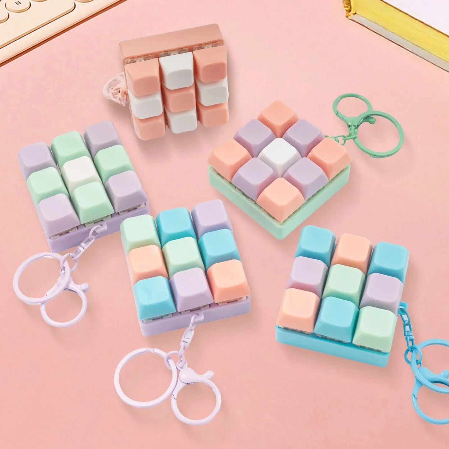 Keyboard Fidget Toy 9-Key Macaron