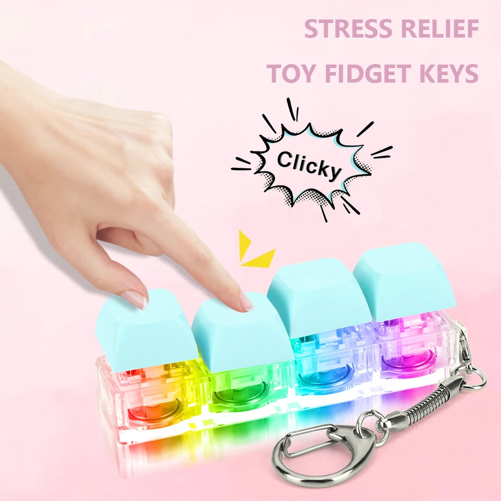 Keyboard Fidgetchain 4 Keys with LED Light