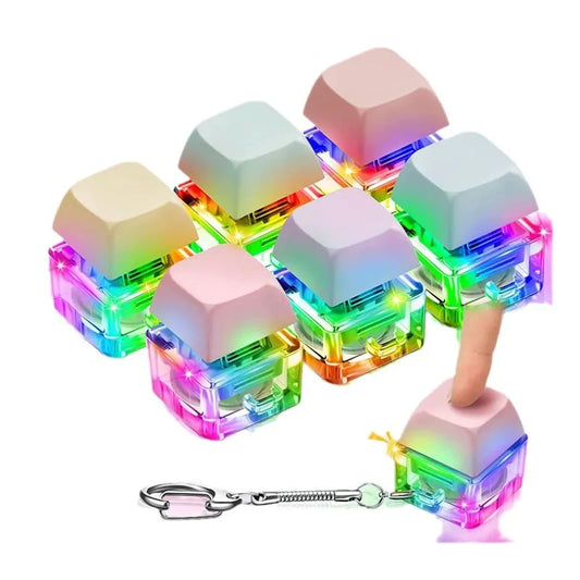 Keyboard Fidget Toys for Adults Keyboard Clicker with LED Light SINGLE