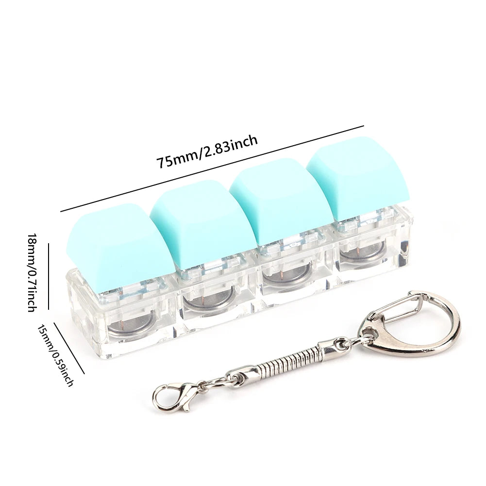 Keyboard Fidgetchain 4 Keys with LED Light