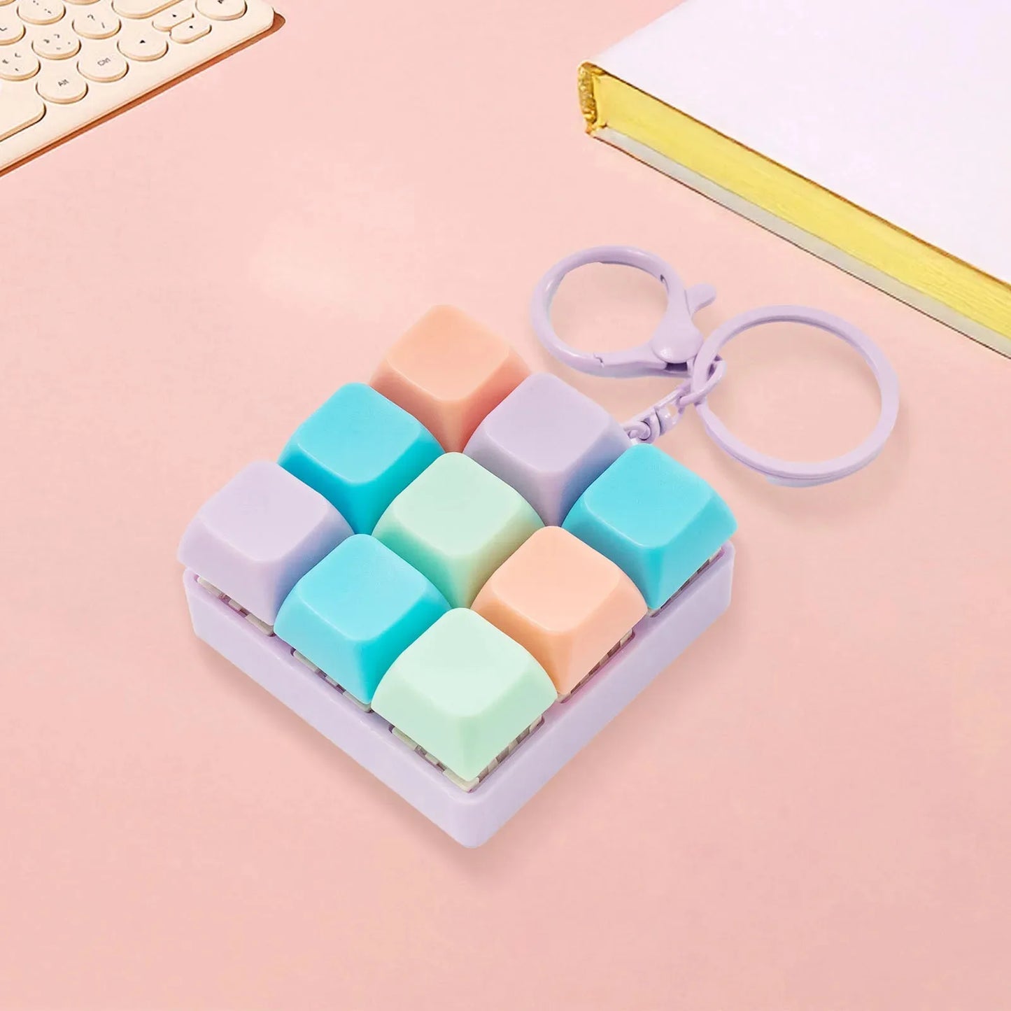 Keyboard Fidget Toy 9-Key Macaron